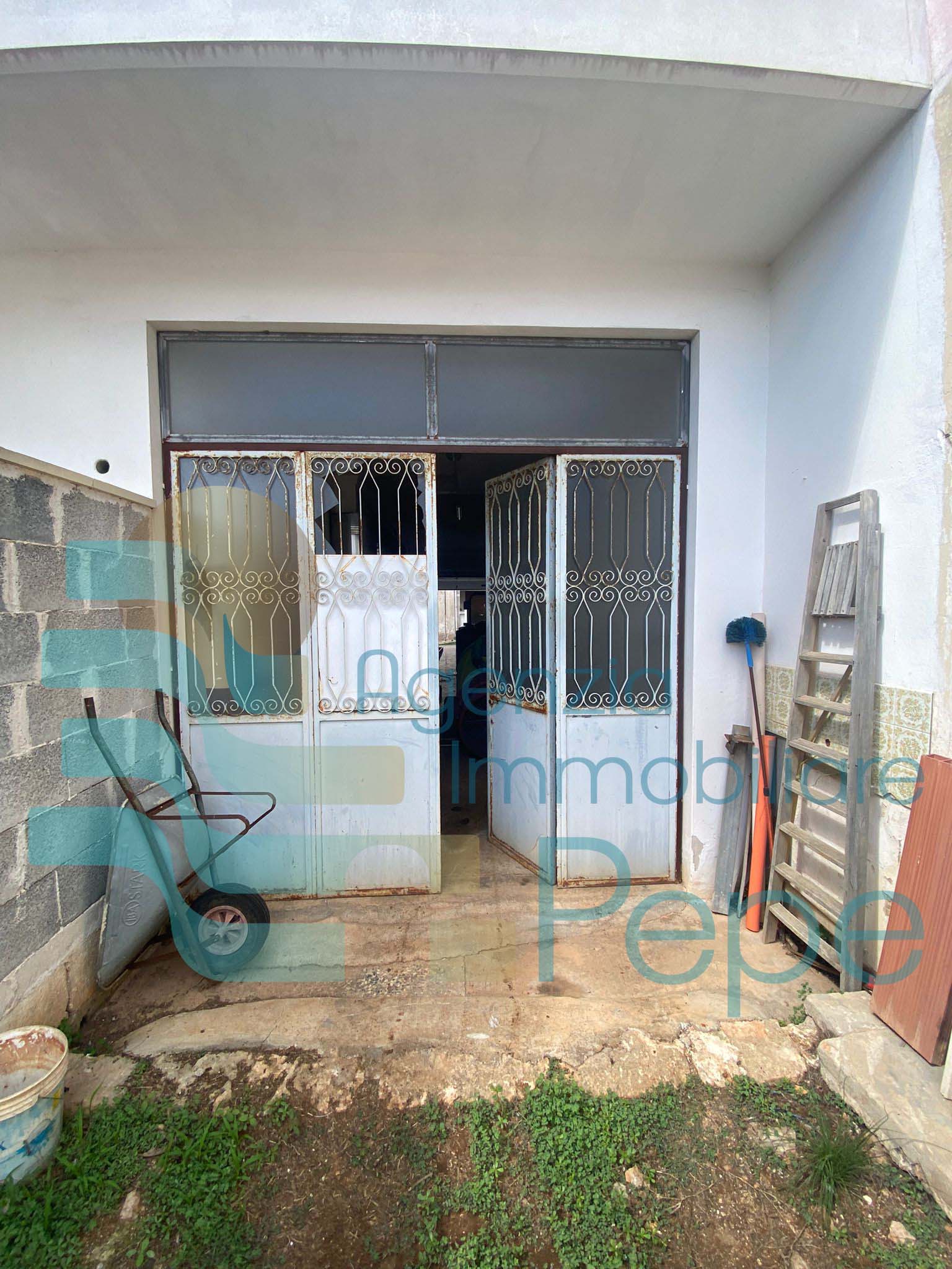 Garage con giardino